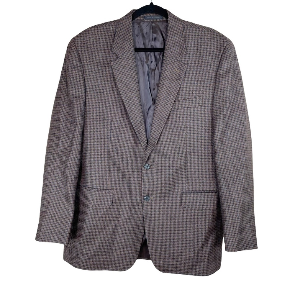 Chaps Brown Herringbone Wool Blazer